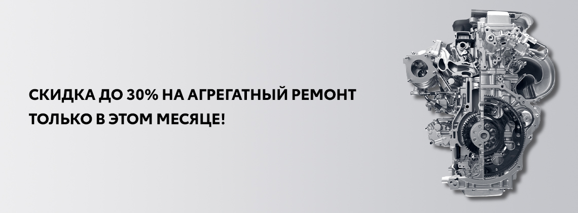 Скидка до 30% на агрегатный ремонт!
