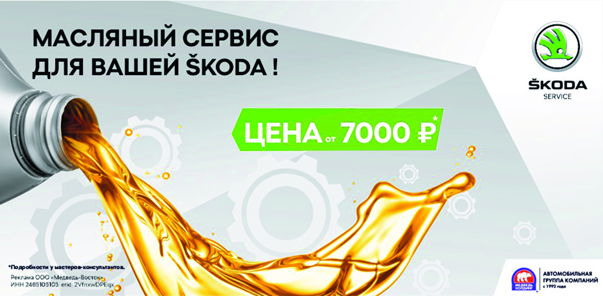 Специальное предложение на масляный сервис для владельцев Škoda!
