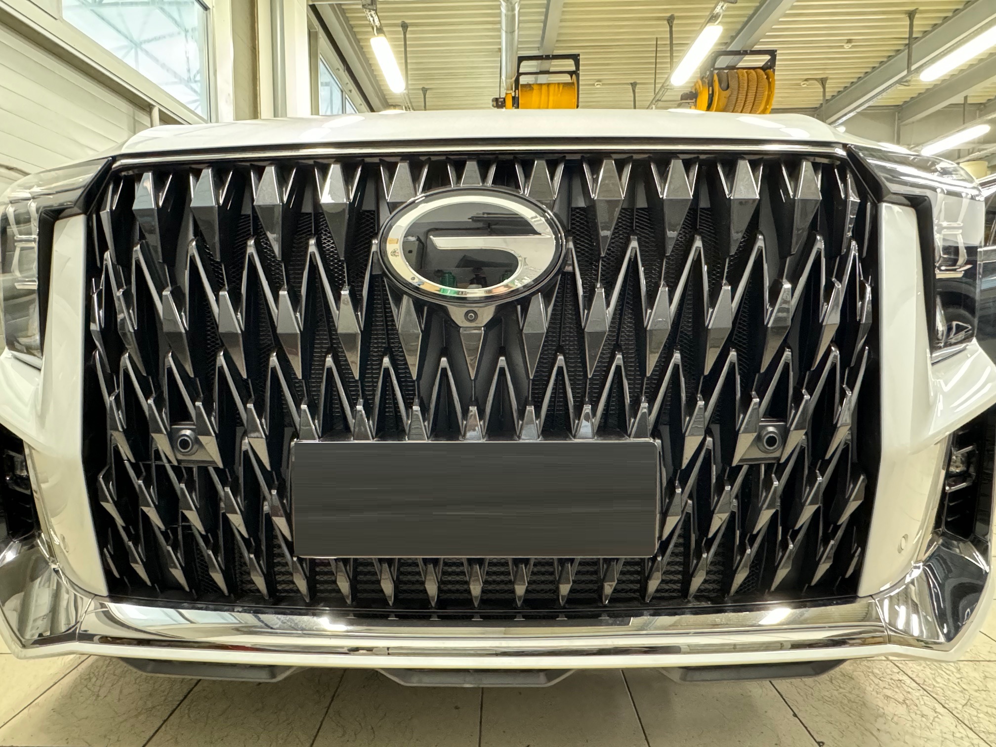 Установка защитной сетки в передний бампер